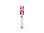 Emerald Cut Pink Sapphire Eternity Band in Platinum with Prong Setting_2
