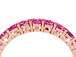 Emerald Cut Pink Sapphire Eternity Band in Rose gold with Prong Setting_4