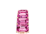 Emerald Cut Pink Sapphire Eternity Band in Rose gold with Prong Setting_5