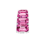 Emerald Cut Pink Sapphire Eternity Band in Silver with Prong Setting_5