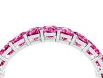 Emerald Cut Pink Sapphire Eternity Band in White gold with Aligned Shared Prong Setting_4