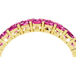 Emerald Cut Pink Sapphire Eternity Band in Yellow gold with Prong Setting_4