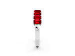 Emerald Cut Ruby Eternity Band in Platinum with Prong Setting_2