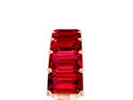 Emerald Cut Ruby Eternity Band in Rose gold with Prong Setting_5