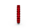 Emerald Cut Ruby Eternity Band in White gold with Aligned Shared Prong Setting_2
