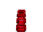 Emerald Cut Ruby Eternity Band in White gold with Aligned Shared Prong Setting_5