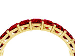 Emerald Cut Ruby Eternity Band in Yellow gold with Aligned Shared Prong Setting_4