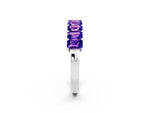 Emerald Cut Tanzanite Eternity Band in Platinum with Prong Setting_2