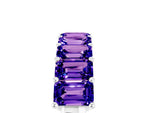 Emerald Cut Tanzanite Eternity Band in Platinum with Prong Setting_5