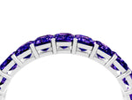 Emerald Cut Tanzanite Eternity Band in White gold with Aligned Shared Prong Setting_4