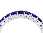 Emerald Cut Tanzanite Eternity Band in White gold with Prong Setting_4