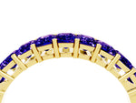 Emerald Cut Tanzanite Eternity Band in Yellow gold with Prong Setting_4
