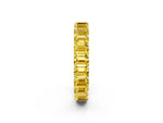 Emerald Cut Yellow Sapphire Eternity Band in Platinum with Aligned Shared Prong Setting_2