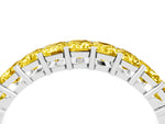 Emerald Cut Yellow Sapphire Eternity Band in Platinum with Prong Setting_4