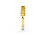 Emerald Cut Yellow Sapphire Eternity Band in Yellow gold with Prong Setting_2