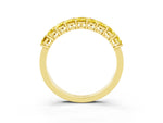 Emerald Cut Yellow Sapphire Eternity Band in Yellow gold with Prong Setting_3