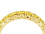 Emerald Cut Yellow Sapphire Eternity Band in Yellow gold with Prong Setting_4