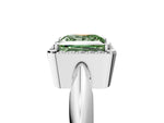 Fancy Green Princess Cut Diamond Halo Engagement Ring in Silver with Plain Split Shank and Prong Setting_17