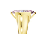 Fancy Pink Marquise Cut Diamond Tension Set Solitaire Ring in Yellow gold with Split Shank Band_5
