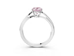 Fancy Pink Oval Cut Diamond Solitaire Twist Band Ring in Platinum with Prong Setting_15