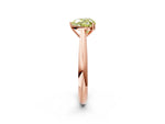 Fancy Yellow Heart Cut Diamond Cathedral Solitaire Engagement Ring in Rose gold with Prong Setting_2