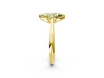 Fancy Yellow Marquise Cut Diamond Cathedral Solitaire Engagement Ring in Yellow gold with Prong Setting_2
