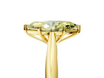 Fancy Yellow Marquise Cut Diamond Cathedral Solitaire Engagement Ring in Yellow gold with Prong Setting_5