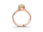Fancy Yellow Marquise Cut Diamond Solitaire Ring in Rose gold with Smooth Wide Band and Prong Setting_3