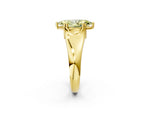 Fancy Yellow Marquise Cut Diamond Solitaire Ring in Yellow gold with Smooth Wide Band and Prong Setting_2