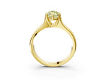 Fancy Yellow Marquise Cut Diamond Solitaire Ring in Yellow gold with Smooth Wide Band and Prong Setting_3