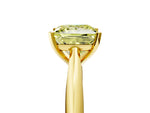 Fancy Yellow Princess Cut Diamond Cathedral Solitaire Engagement Ring in Yellow gold with Prong Setting_5