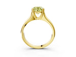 Fancy Yellow Round Cut Diamond Solitaire Ring in Yellow gold with Smooth Wide Band and Prong Setting_3