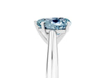 Heart Cut Aquamarine Cathedral Solitaire Engagement Ring in White gold with Prong Setting_5