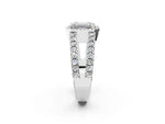 Heart Cut Diamond Halo Ring in White gold with Split Shank Band and Prong Setting_85
