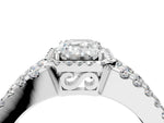 Heart Cut Diamond Halo Ring in White gold with Split Shank Band and Prong Setting_87