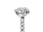 Heart Cut Diamond Hidden Halo Solitaire Ring in White gold with Round Pavé Band and Prong Setting_29