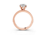 Heart Cut Diamond Milgrain Pavé Engagement Ring in Rose gold with Prong Setting_3