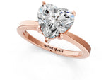 Heart Cut Diamond Solitaire Engagement Ring in Rose gold with Prong Setting_13