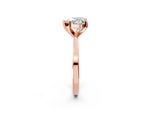Heart Cut Diamond Solitaire Engagement Ring in Rose gold with Prong Setting_14