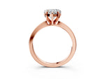 Heart Cut Diamond Solitaire Engagement Ring in Rose gold with Prong Setting_15