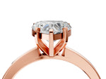 Heart Cut Diamond Solitaire Engagement Ring in Rose gold with Prong Setting_16
