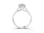 Heart Cut Diamond Solitaire Engagement Ring in White gold with Channel-Set Band and Prong Setting_81