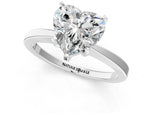 Heart Cut Diamond Solitaire Engagement Ring in White gold with Prong Setting_13