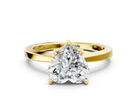 Heart Cut Diamond Solitaire Engagement Ring in Yellow gold with Prong Setting_18