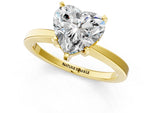 Heart Cut Diamond Solitaire Engagement Ring in Yellow gold with Prong Setting_19