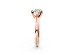 Heart Cut Diamond Solitaire Ring in Rose gold with Prong Setting and Rounded Band_20