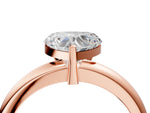 Heart Cut Diamond Solitaire Ring in Rose gold with Prong Setting and Rounded Band_22