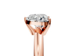 Heart Cut Diamond Solitaire Ring in Rose gold with Prong Setting and Rounded Band_23