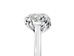 Heart Cut Diamond Solitaire Ring in White gold with Flower Prong Setting_11