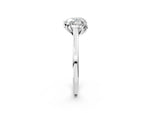 Heart Cut Diamond Solitaire Ring in White gold with Flower Prong Setting_8